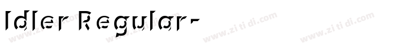 Idler Regular字体转换